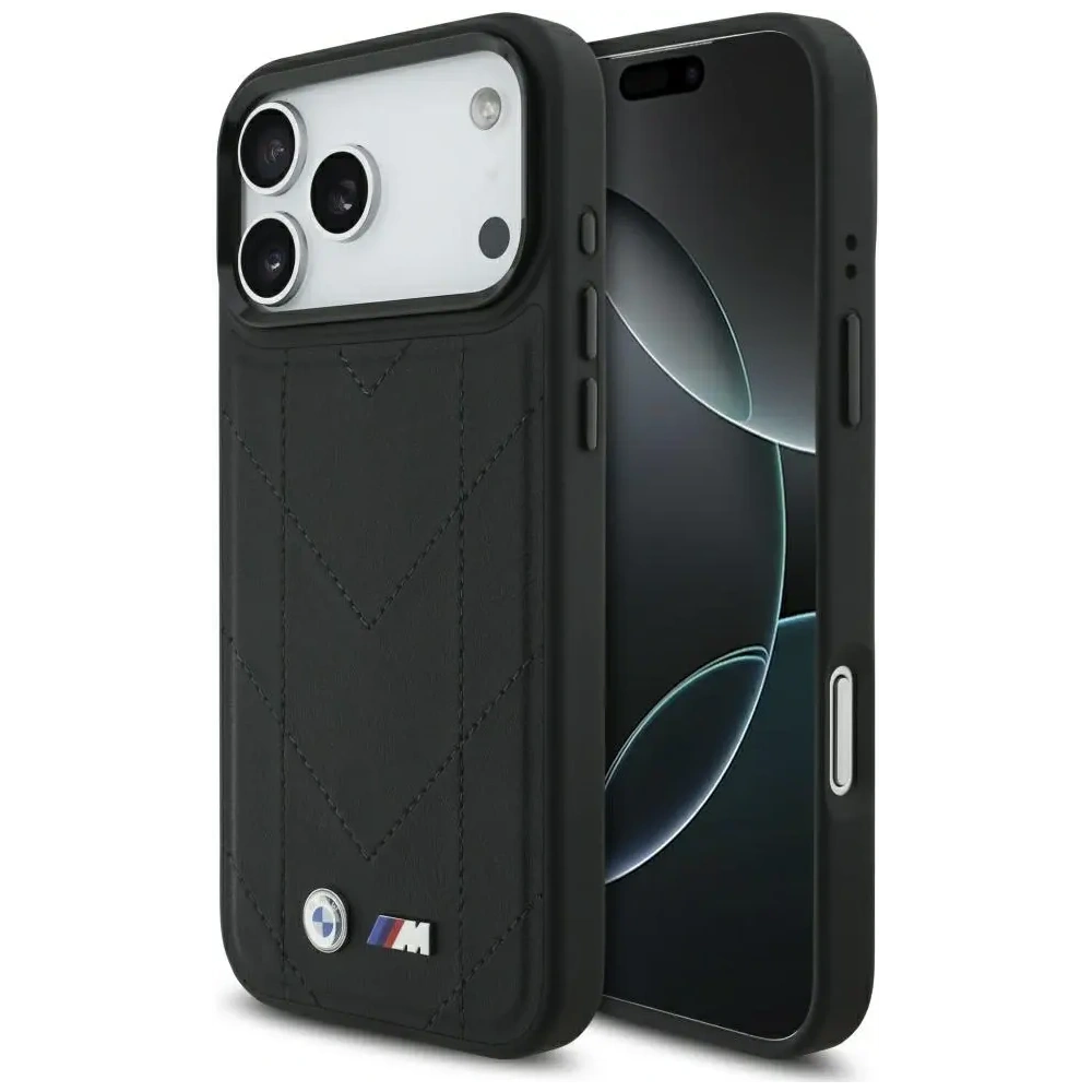 Etui BMW M Quilted Logo MagSafe do Apple iPhone 17 Pro Max czarny