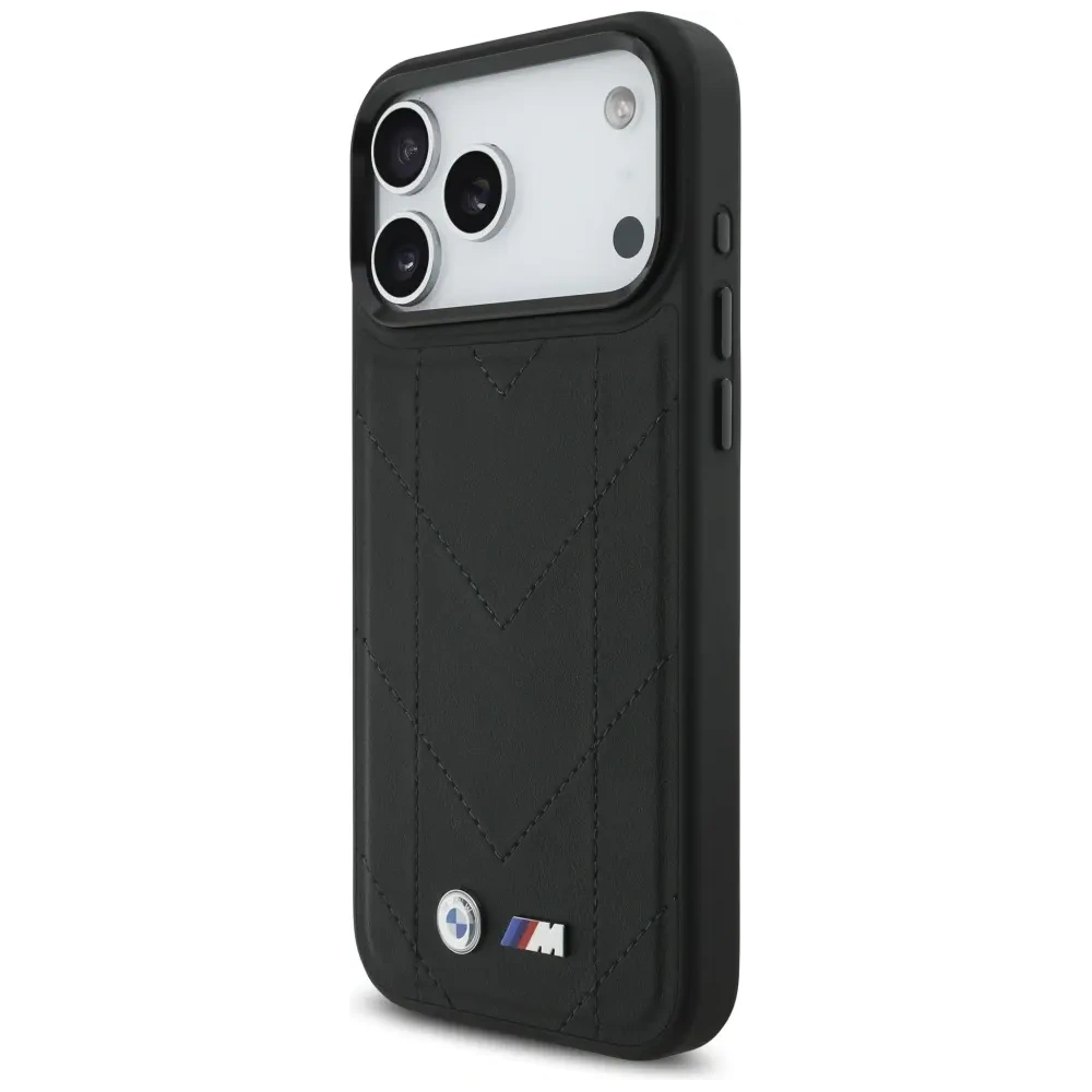 Etui BMW M Quilted Logo MagSafe do Apple iPhone 17 Pro Max czarny
