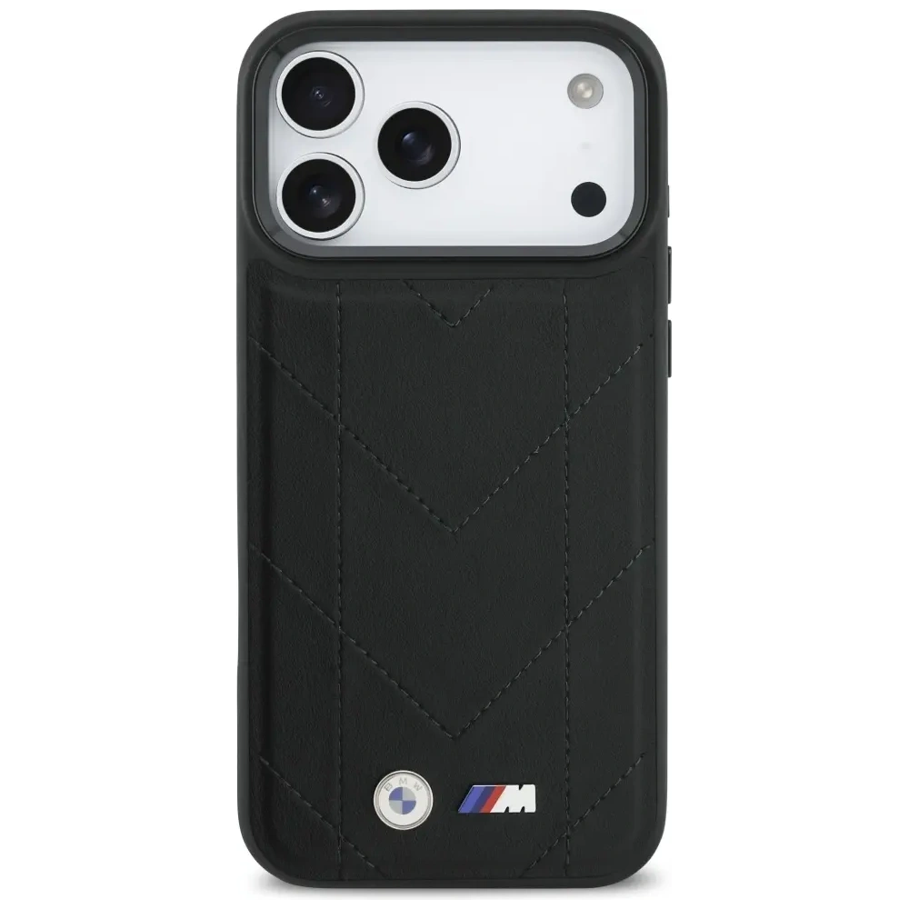 Etui BMW M Quilted Logo MagSafe do Apple iPhone 17 Pro Max czarny