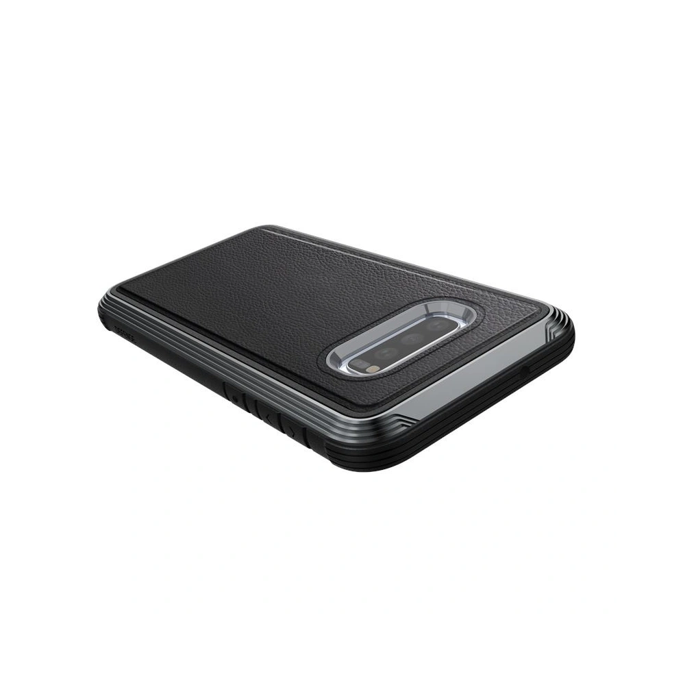 Hurtownia GSM - Hliníkové pouzdro X-Doria Defense Lux Samsung Galaxy S10e (Test pádu 3m) (Černá kůže) - XDR006BLK - {ean13} - Hurt