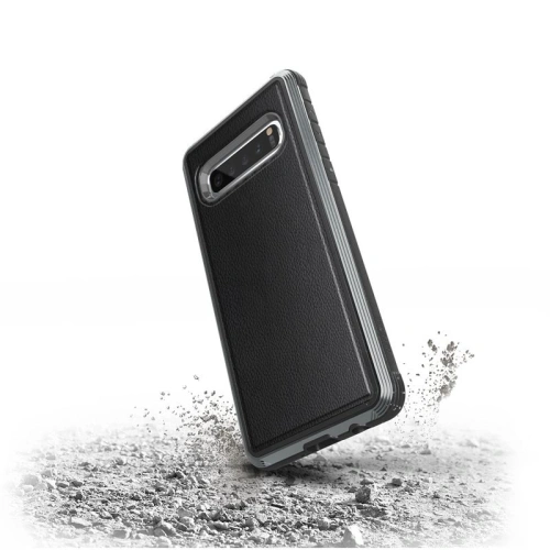 Etui aluminiowe X-Doria Defense Lux Samsung Galaxy S10+ Plus (Drop test 3m) (Black Leather)