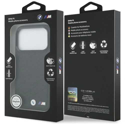 Etui BMW M Shape Logo MagSafe do Apple iPhone 17 Pro czarny