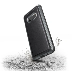 Hurtownia GSM - Etui din aluminiu X-Doria Defense Lux Samsung Galaxy S10e (Test de cădere 3m) (Piele neagră) - XDR006BLK - {ean13} - Hurt