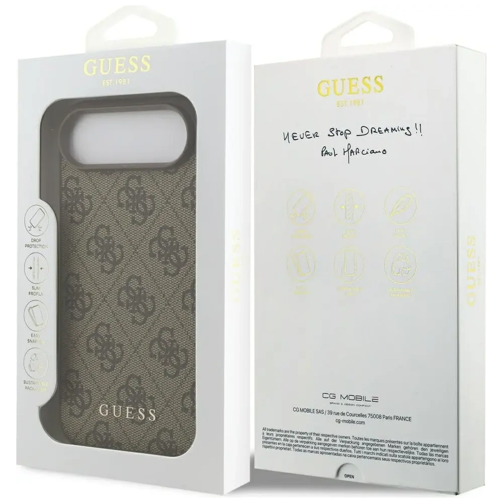 Etui Guess 4G Classic do Apple iPhone 17 Air brązowy