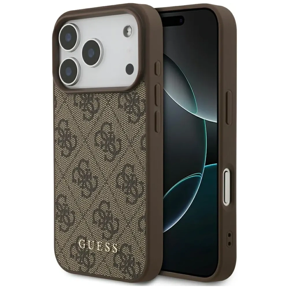 Etui Guess 4G Classic do Apple iPhone 17 Pro brązowy