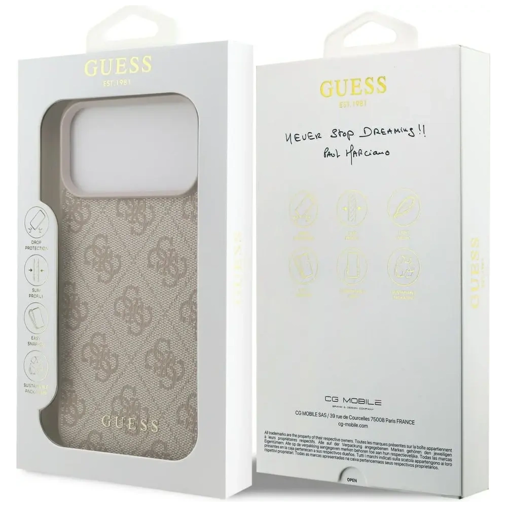 Etui Guess 4G Classic do Apple iPhone 17 Pro Max różowy