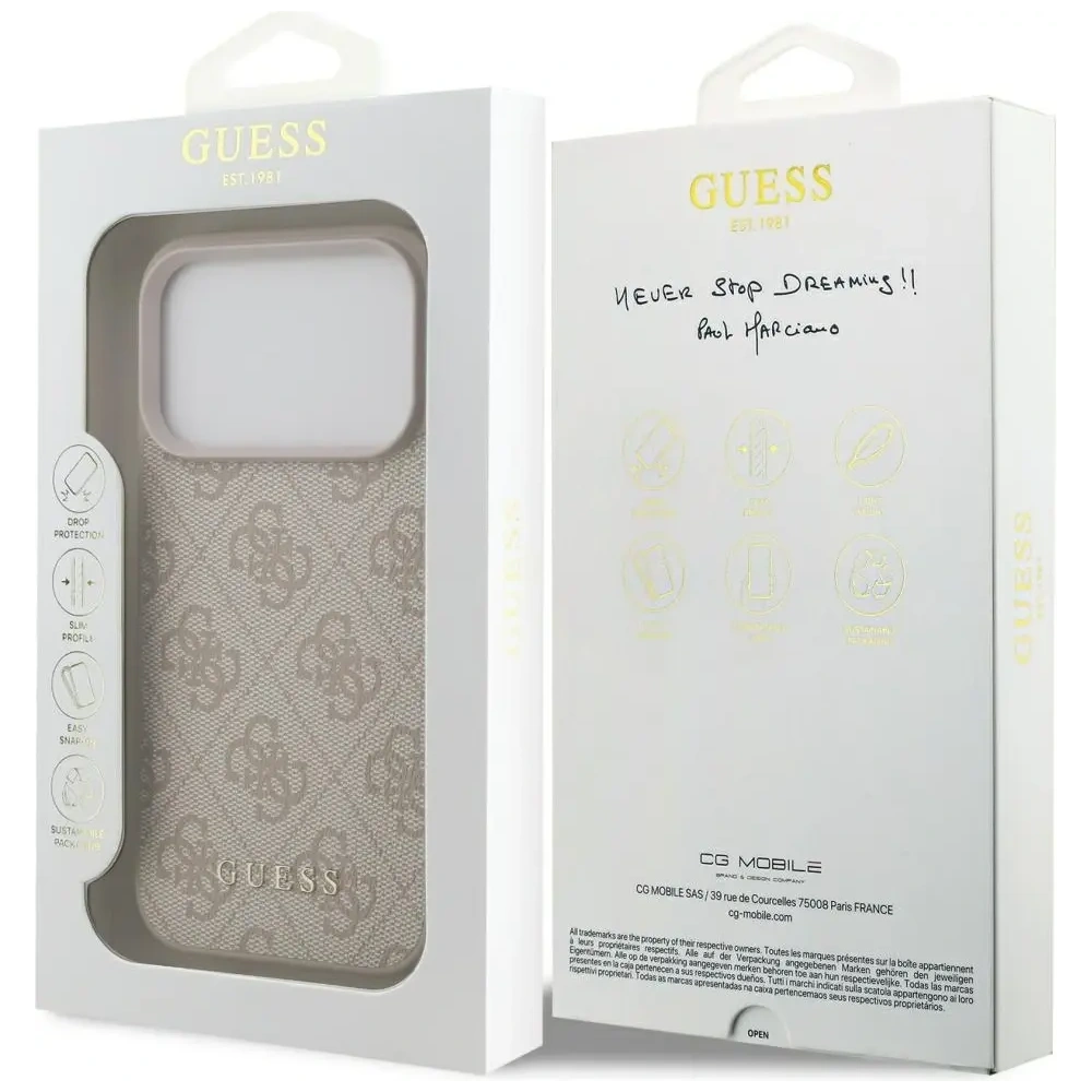 Etui Guess 4G Classic do Apple iPhone 17 Pro różowy
