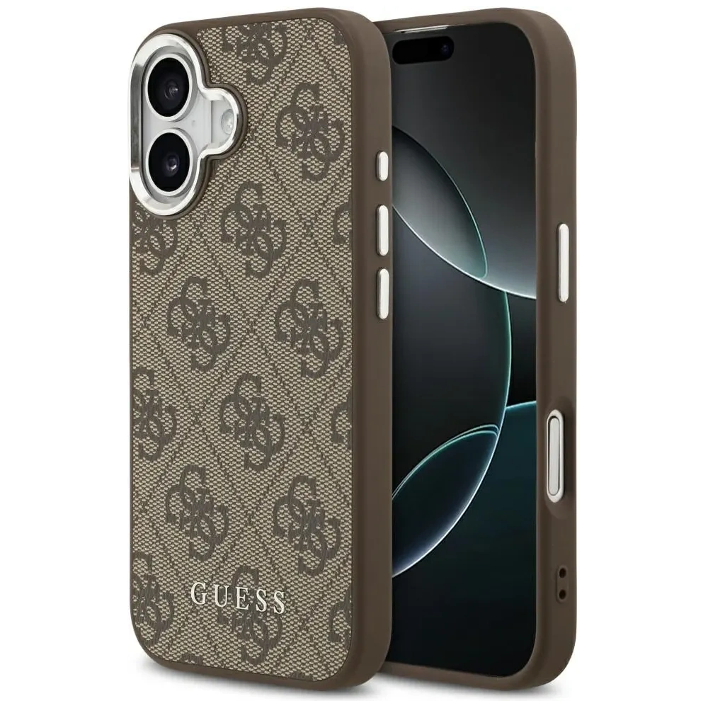 Etui Guess 4G Classic Logo MagSafe do Apple iPhone 17 brązowy