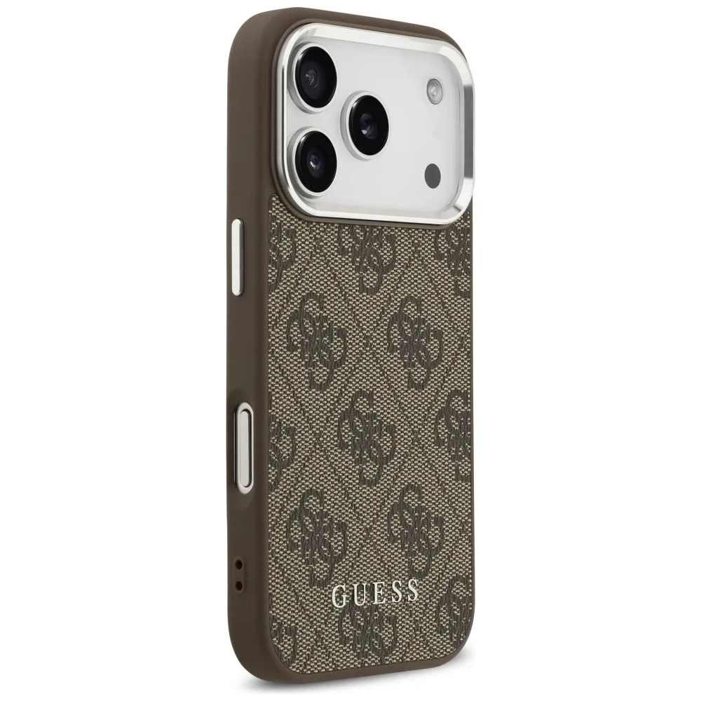 Etui Guess 4G Classic Logo MagSafe do Apple iPhone 17 Pro brązowy