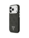 Etui Guess 4G Triangle Logo MagSafe do Apple iPhone 17 Pro czarny srebrny