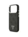 Etui Guess 4G Triangle Logo MagSafe do Apple iPhone 17 Pro czarny srebrny
