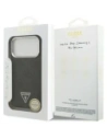 Etui Guess 4G Triangle Logo MagSafe do Apple iPhone 17 Pro czarny srebrny