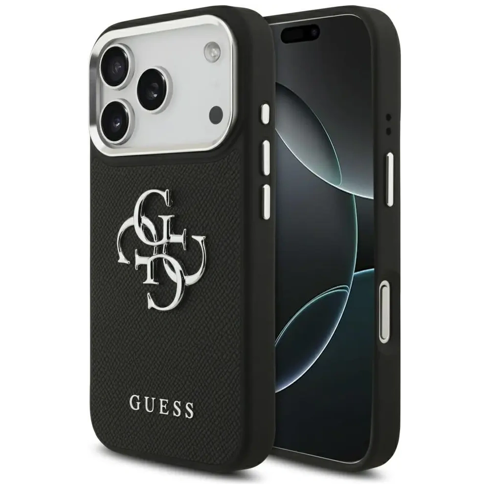 Etui Guess Grained Big 4G Classic Logo do Apple iPhone 17 Pro czarny
