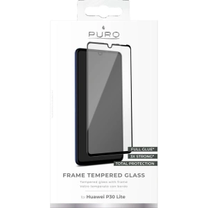 PURO Frame Tempered Glass Huawei P30 Lite (black)