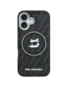 Etui Karl Lagerfeld IML Choupette Head Logo MagSafe do Apple iPhone 17 czarny