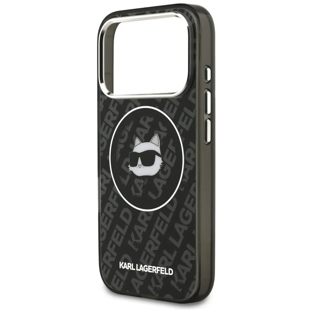 Etui Karl Lagerfeld IML Choupette Head Logo MagSafe do Apple iPhone 17 Pro czarny