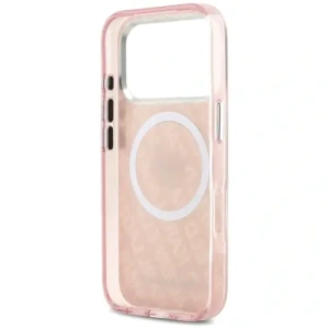 Etui Karl Lagerfeld IML Choupette Head Logo MagSafe do Apple iPhone 17 Pro Max różowy