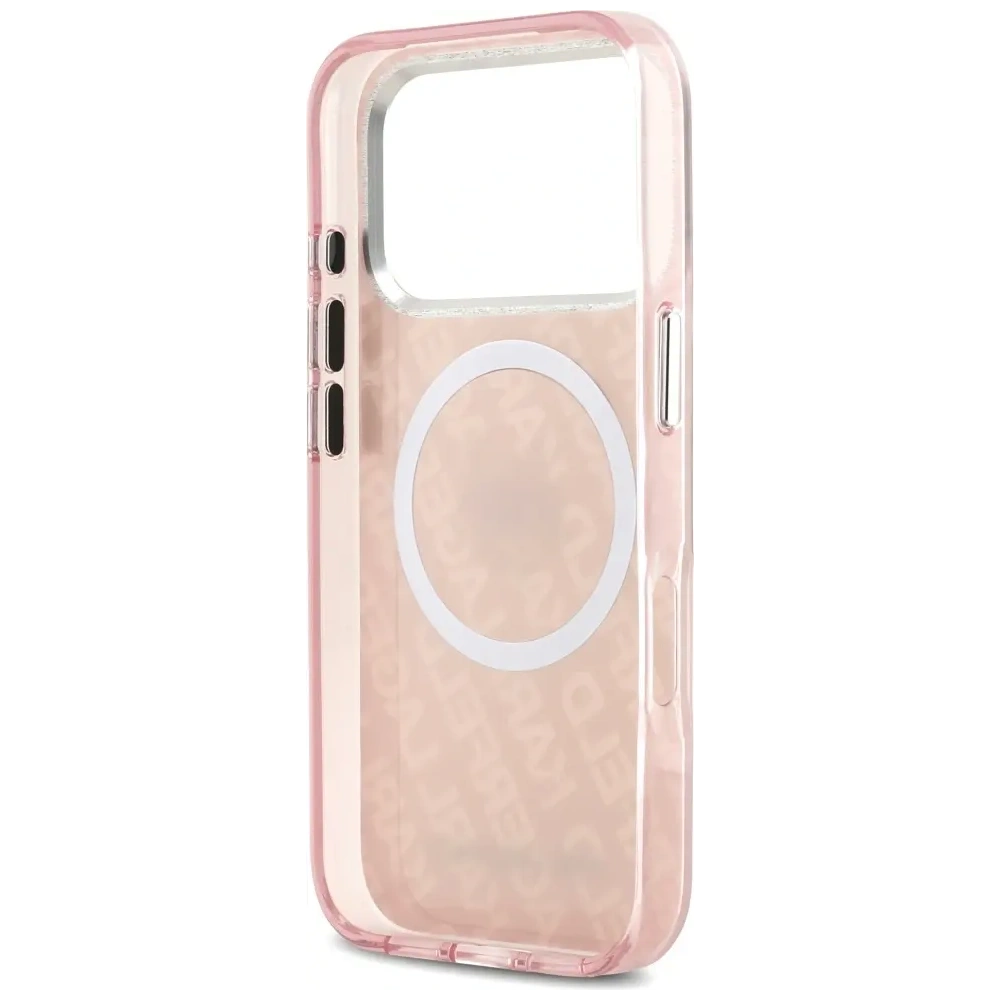 Etui Karl Lagerfeld IML Choupette Head Logo MagSafe do Apple iPhone 17 Pro różowy