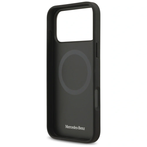 Etui Mercedes Leather Large Laurel Leave MagSafe do Apple iPhone 17 Pro Max antracyt