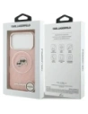 Etui Karl Lagerfeld IML Glitter Karl & Choupette Heads Logo MagSafe do Apple iPhone 17 Pro Max różowy