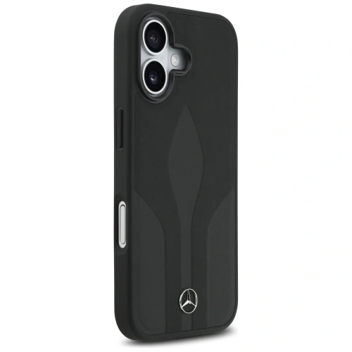 Etui Mercedes Leather The Move MagSafe do Apple iPhone 17 czarny