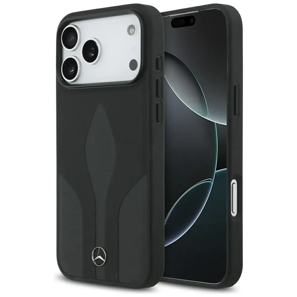 Etui Mercedes Leather The Move MagSafe do Apple iPhone 17 Pro Max czarny