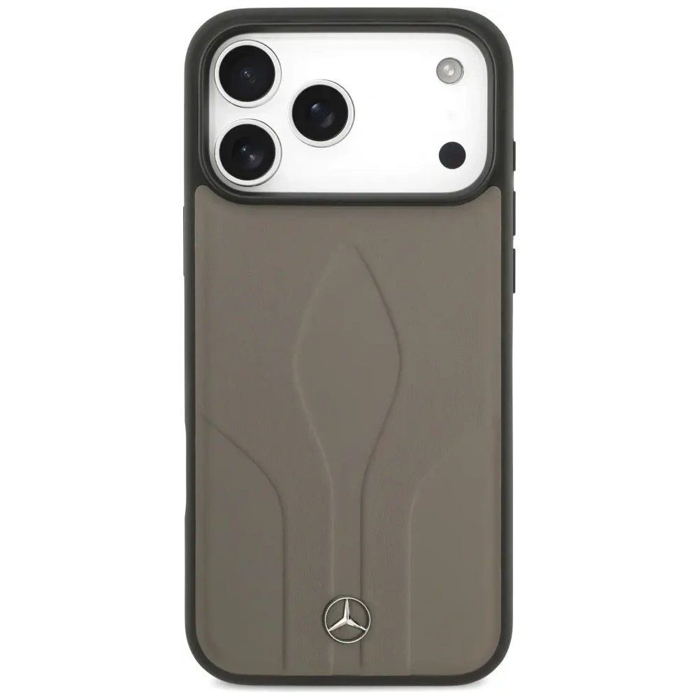 Etui Mercedes Leather The Move MagSafe do Apple iPhone 17 Pro Max taupe