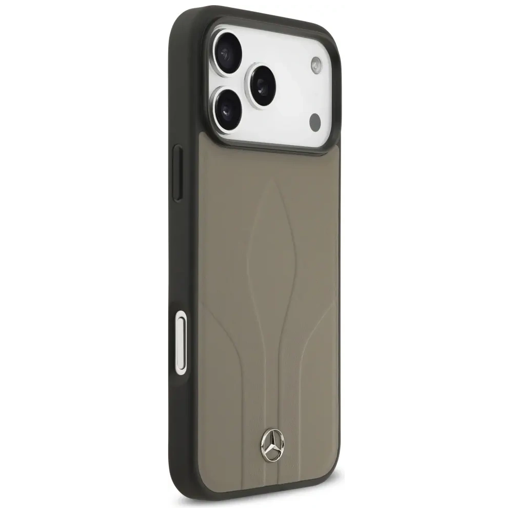 Etui Mercedes Leather The Move MagSafe do Apple iPhone 17 Pro Max taupe