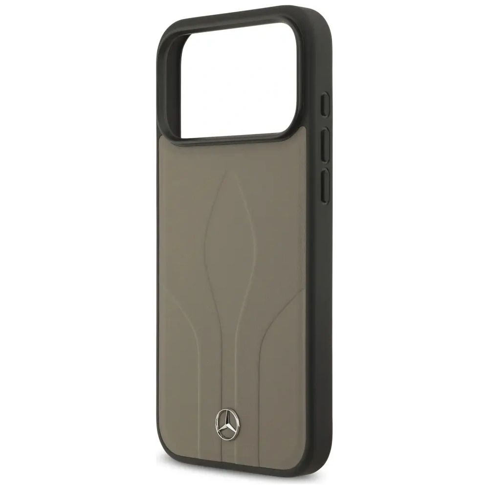 Etui Mercedes Leather The Move MagSafe do Apple iPhone 17 Pro Max taupe