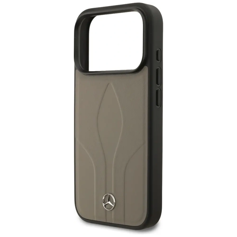 Etui Mercedes Leather The Move MagSafe do Apple iPhone 17 Pro taupe