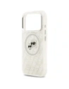 Etui Karl Lagerfeld IML Glitter Karl & Choupette Heads Logo MagSafe do Apple iPhone 17 Pro Max szary