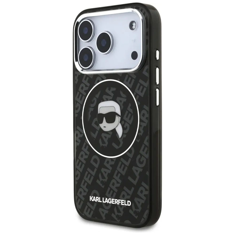 Etui Karl Lagerfeld IML Karl Head Logo MagSafe do Apple iPhone 17 Pro czarny