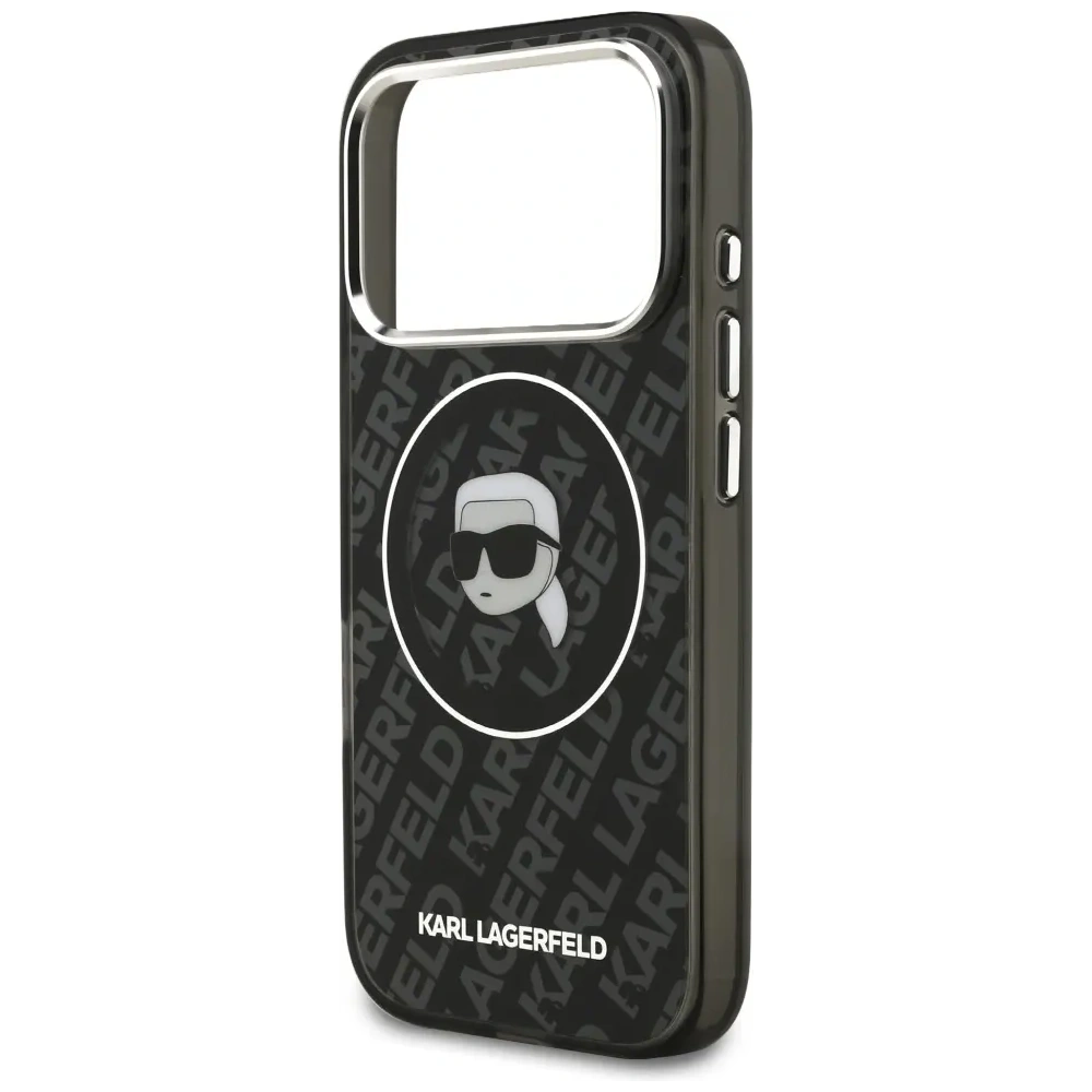 Etui Karl Lagerfeld IML Karl Head Logo MagSafe do Apple iPhone 17 Pro czarny