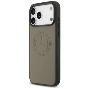 Etui Mercedes Leather Vintage Logo MagSafe do Apple iPhone 17 Pro Max taupe