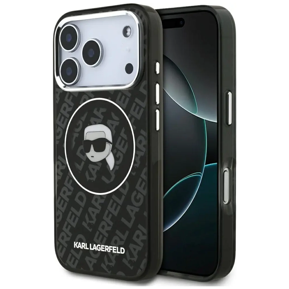 Etui Karl Lagerfeld IML Karl Head Logo MagSafe do Apple iPhone 17 Pro Max czarny