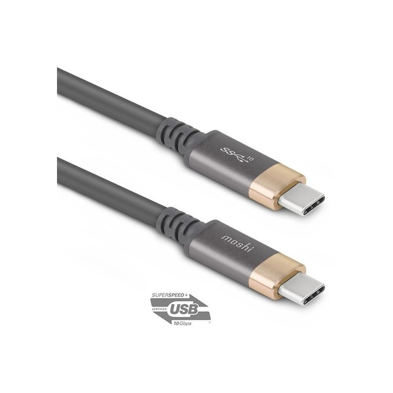Hurtownia Moshi - 4713057251559 - MOSH007GRYGLD - Kabel Moshi USB-C Monitor Cable Power Delivery 100 W, 4K (Gray/Gold) - B2B homescreen