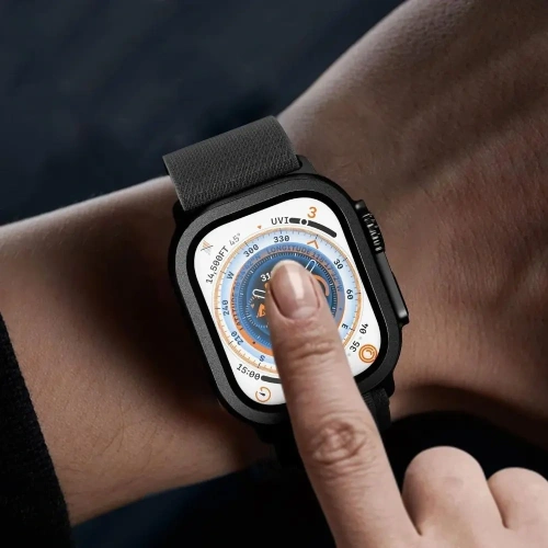 Szkło hartowane Tech-Protect Glass Ring do Apple Watch Ultra 1 / 2 49mm Black [2 PACK]