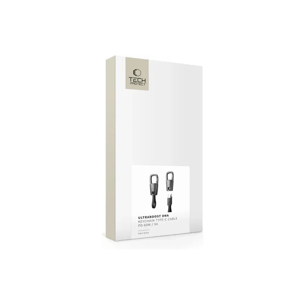 Kabel Tech-Protect Ultraboost DNA Keychain USB-C / USB-C Cable PD 60W / 3A Iron Grey