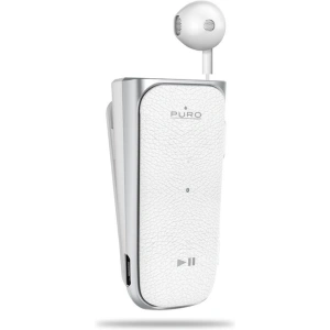 Hurtownia GSM - Ausziehbarer Bluetooth-Kopfhörer PURO Pod Rollup mit Clip (weiß) - PUR034WHT - {ean13} - Hurt