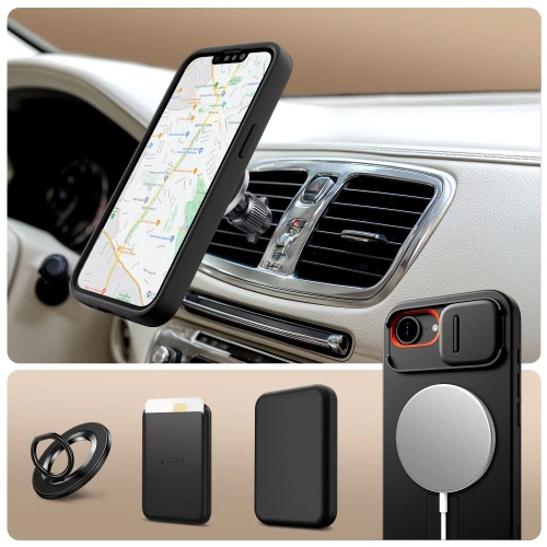 Etui Tech-Protect Kevlar Aura MagSafe do Apple iPhone 16e Black