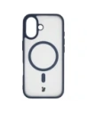 Etui z pierścieniem magnetycznym Bizon Case MatteO do Apple iPhone 17 przydymione-granatowe