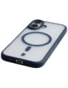 Etui z pierścieniem magnetycznym Bizon Case MatteO do Apple iPhone 17 przydymione-granatowe
