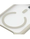 Etui z pierścieniem magnetycznym Bizon Case MatteO do Apple iPhone 17 Pro przydymione-beżowe