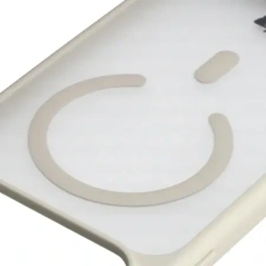 Etui z pierścieniem magnetycznym Bizon Case MatteO do Apple iPhone 17 Pro Max przydymione-beżowe