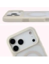 Etui z pierścieniem magnetycznym Bizon Case MatteO do Apple iPhone 17 Pro Max przydymione-beżowe
