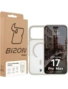 Etui z pierścieniem magnetycznym Bizon Case MatteO do Apple iPhone 17 Pro Max przydymione-beżowe