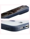 Etui z pierścieniem magnetycznym Bizon Case MatteO do Apple iPhone 17 Pro Max przydymione-granatowe