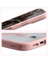 Etui z pierścieniem magnetycznym Bizon Case MatteO do Apple iPhone 17 przydymione-jasnoróżowe