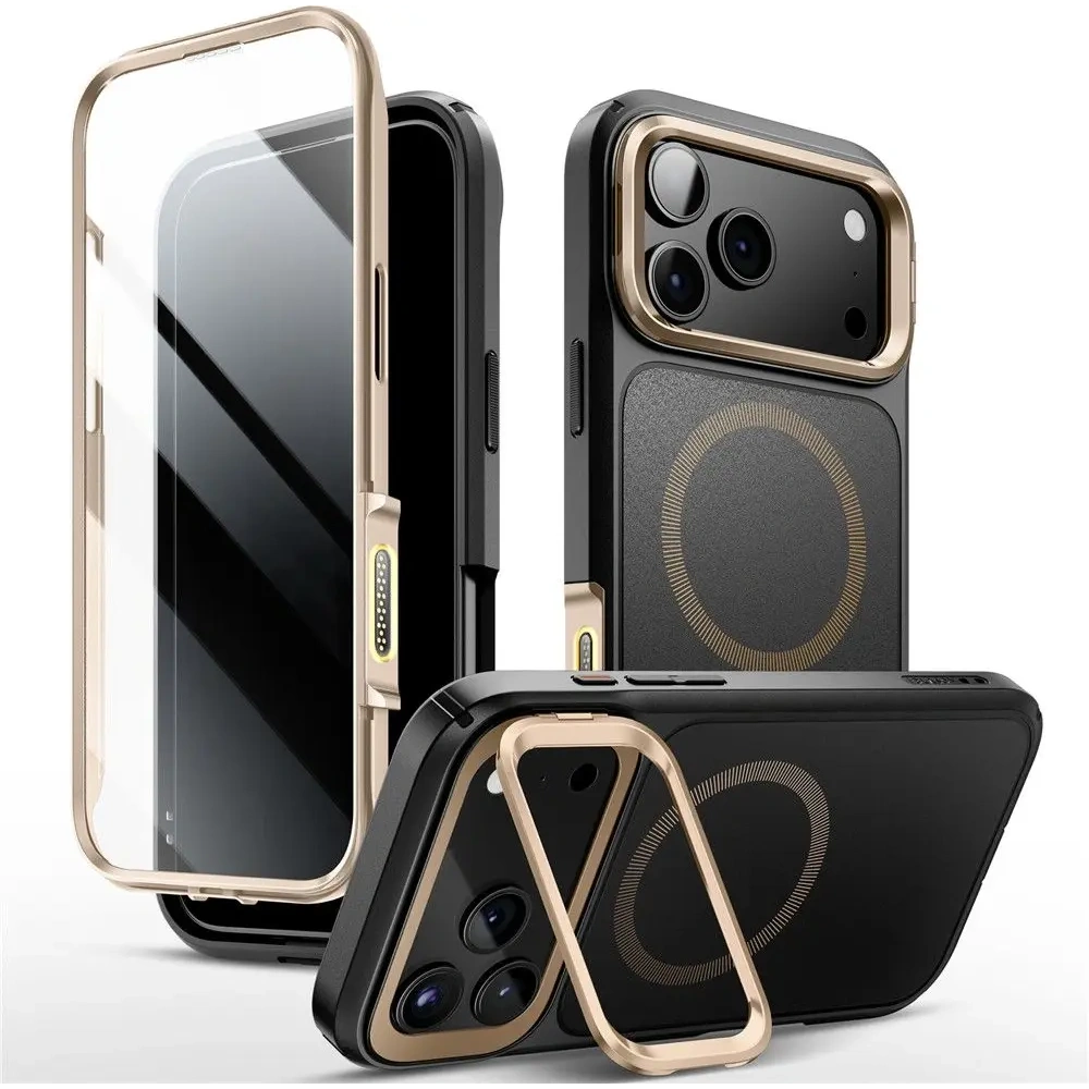 Etui Supcase IBLSN Ares Flip Mag MagSafe do Apple iPhone 17 Pro Desert Gold