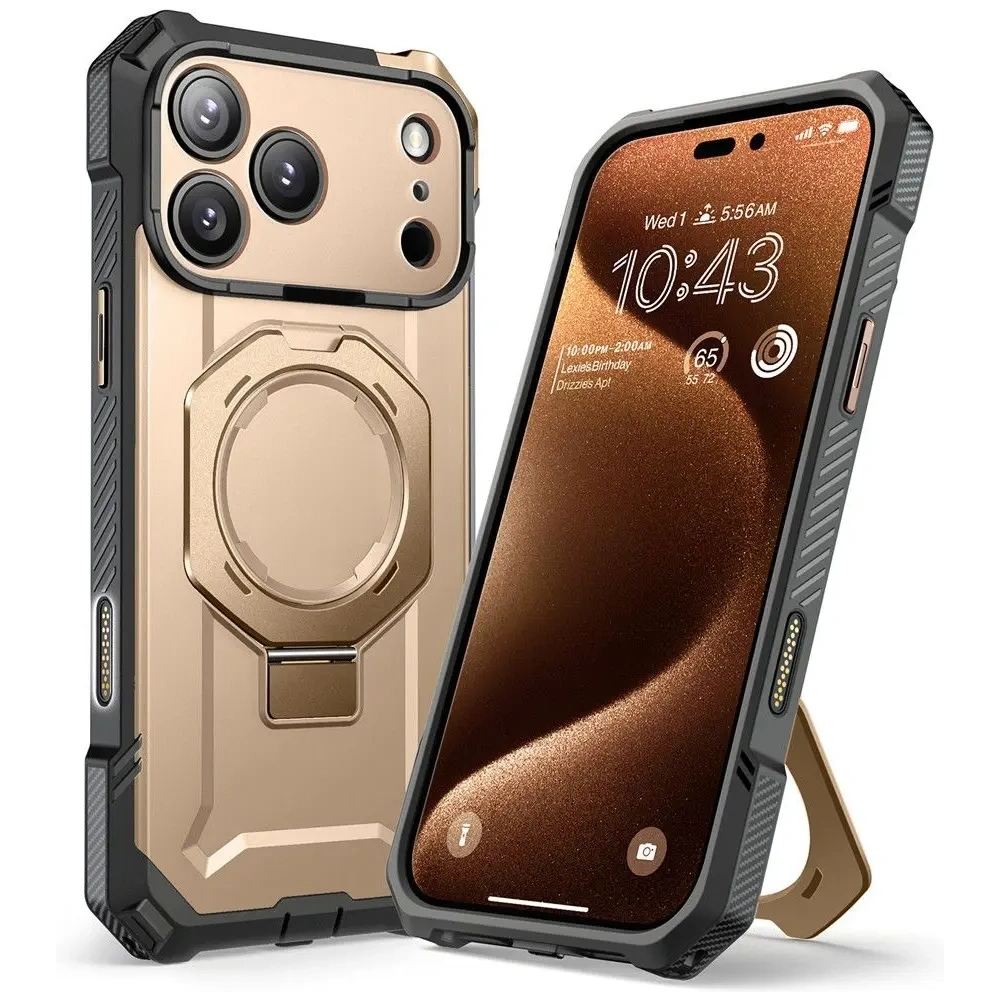 Etui Supcase Unicorn Beetle Grip Mag MagSafe do Apple iPhone 17 Pro Desert Gold